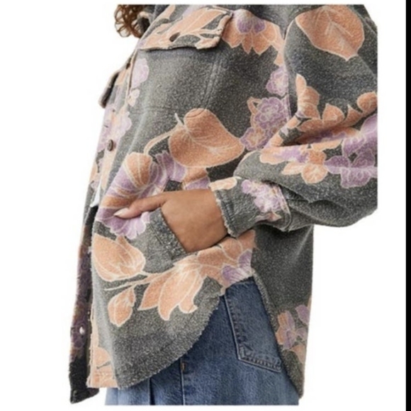 NWT Free People Floral Ruby Shirt Jacket, SM - Picture 13 of 15